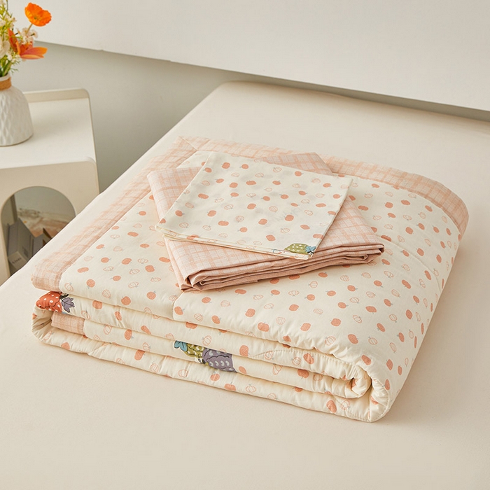 91家纺网 家纺一手货源 找家纺 尊妙被业 2026新款小清新花卉里外全棉纯棉棉花被夏被夏凉被空调被 甜糯软糖