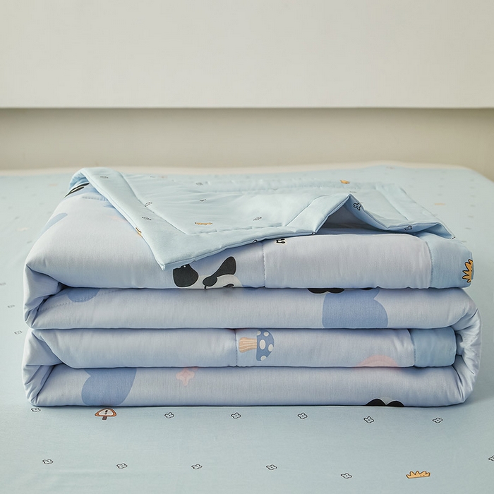 91家纺网 家纺一手货源 找家纺 尊妙被业 2026新款小清新花卉里外全棉纯棉棉花被夏被夏凉被空调被 熊猫摇摇乐