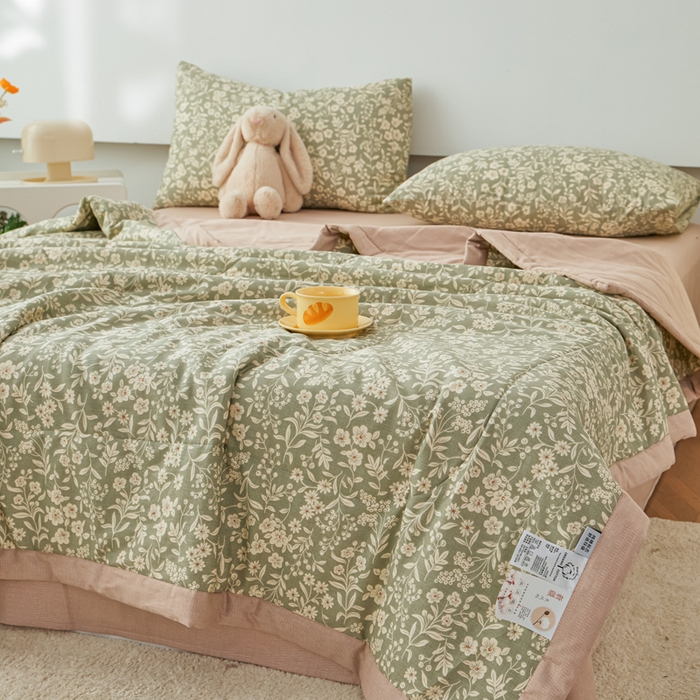 91家纺网 家纺一手货源 找家纺 尊妙被业 2026新款小清新花卉里外全棉纯棉棉花被夏被夏凉被空调被 秧思