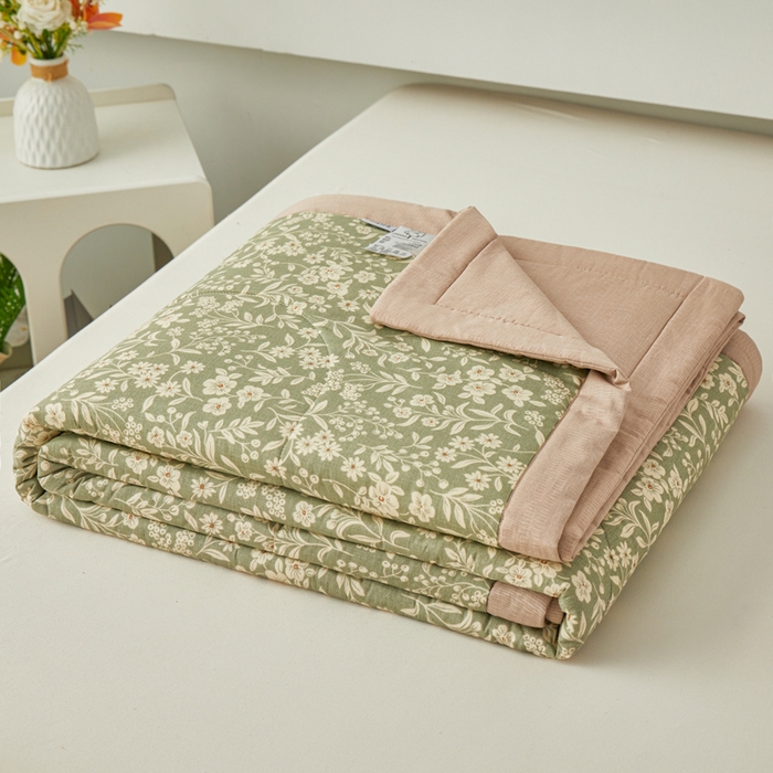 91家纺网 家纺一手货源 找家纺 尊妙被业 2026新款小清新花卉里外全棉纯棉棉花被夏被夏凉被空调被 秧思