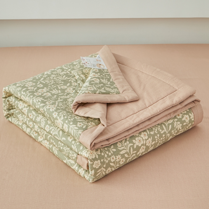 91家纺网 家纺一手货源 找家纺 尊妙被业 2026新款小清新花卉里外全棉纯棉棉花被夏被夏凉被空调被 秧思