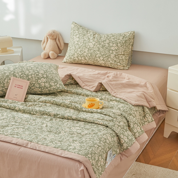 91家纺网 家纺一手货源 找家纺 尊妙被业 2026新款小清新花卉里外全棉纯棉棉花被夏被夏凉被空调被 秧思