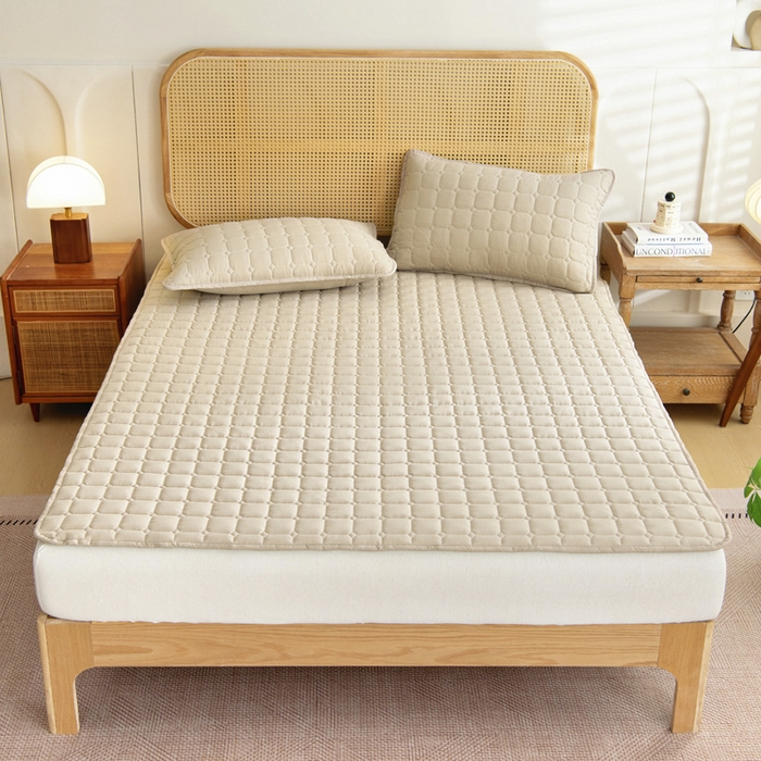 91家纺网 家纺一手货源 找家纺 （总）宇淳国际 2026新款纯色面包格防滑床垫