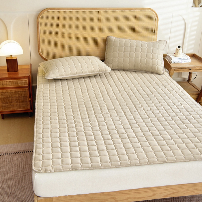 91家纺网 家纺一手货源 找家纺 （总）宇淳国际 2026新款纯色面包格防滑床垫