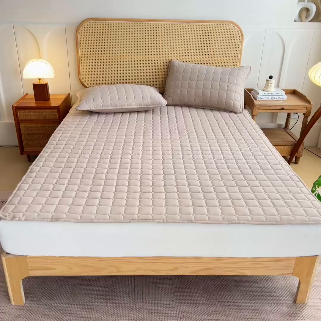 91家纺网 家纺一手货源 找家纺 （总）宇淳国际 2026新款纯色面包格防滑床垫