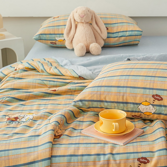 91家纺网 家纺一手货源 找家纺 尊妙被业 2026新款小清新花卉里外全棉纯棉棉花被夏被夏凉被空调被 自拍小狗