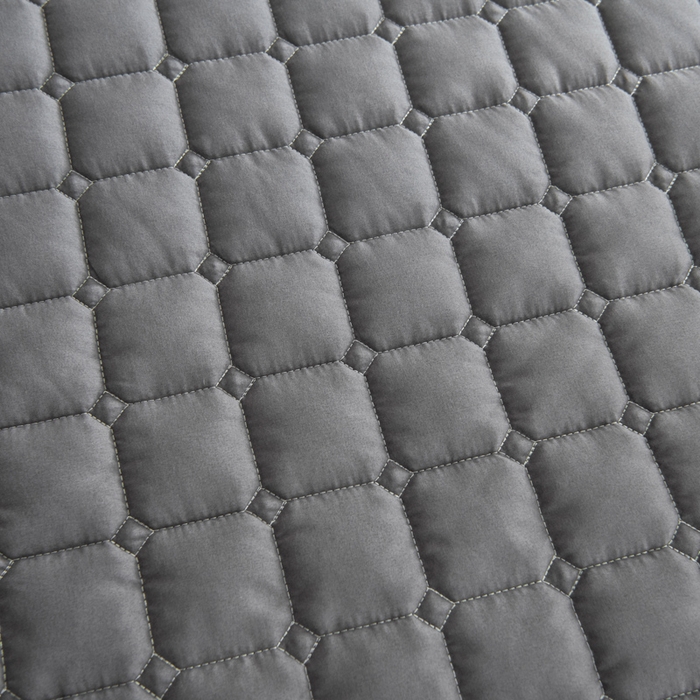 91家纺网 家纺一手货源 找家纺 宇淳国际 2026新款纯色面包格防滑床垫 深灰