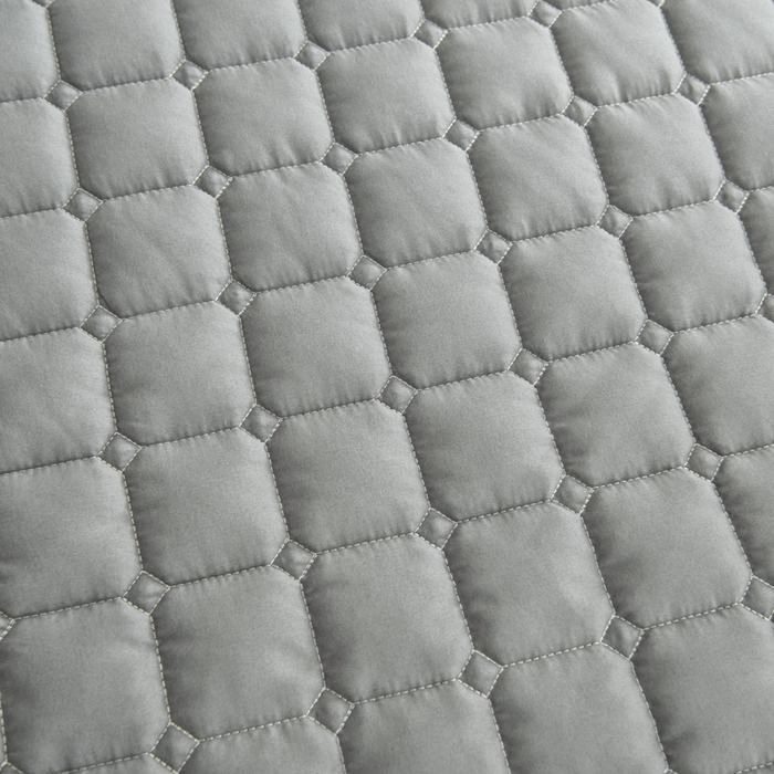 91家纺网 家纺一手货源 找家纺 宇淳国际 2026新款纯色面包格防滑床垫 浅灰