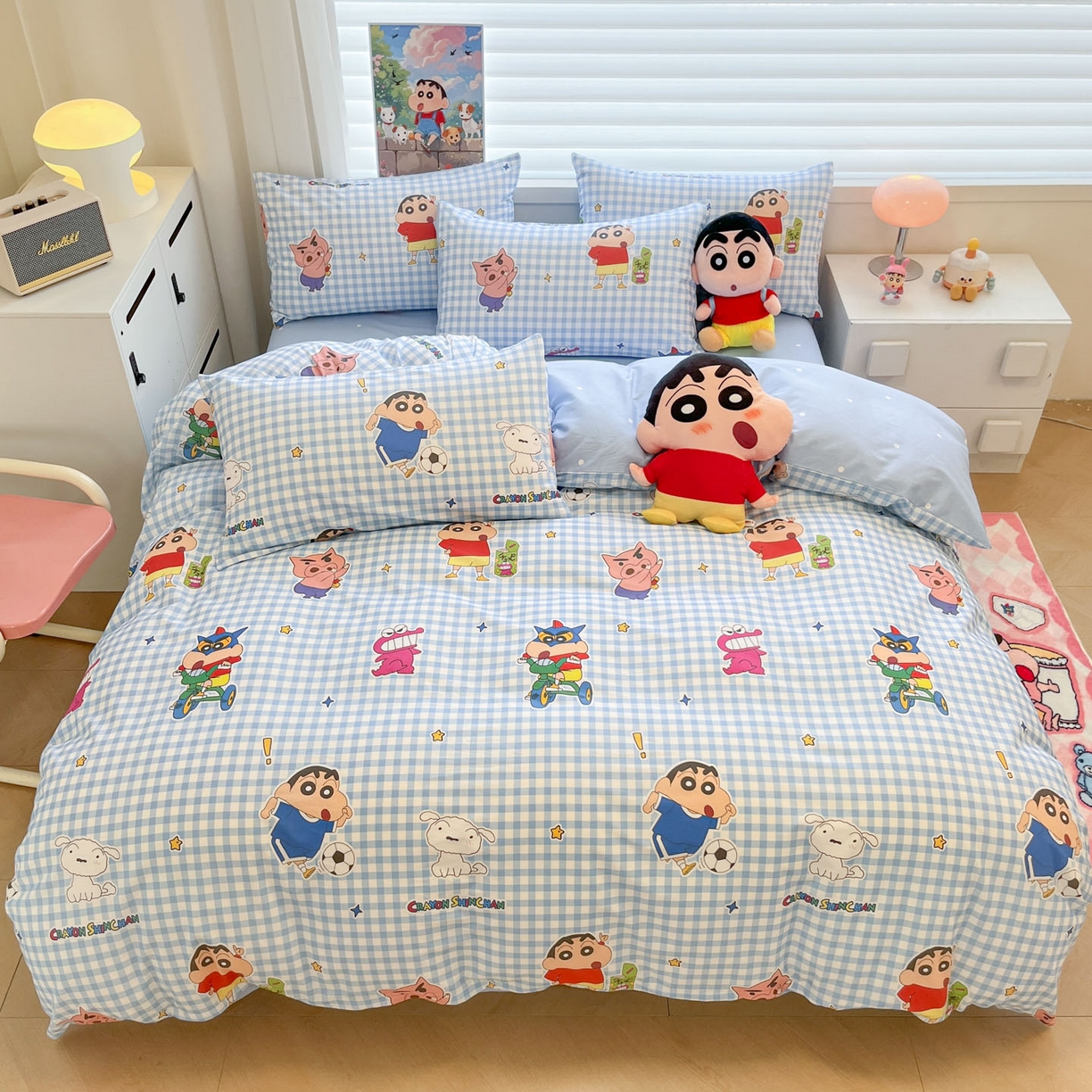 91家纺网 家纺一手货源 找家纺 （总）暮思家居 2026新款正版授权蜡笔小新全棉纯棉四件套系列