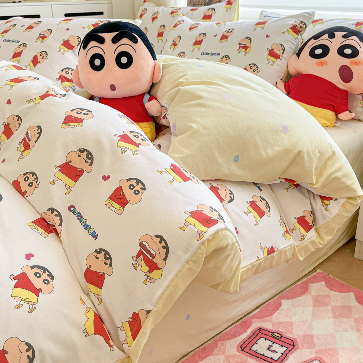 暮思家居 2026新款正版授权蜡笔小新全棉纯棉四件套系列 搞怪小新