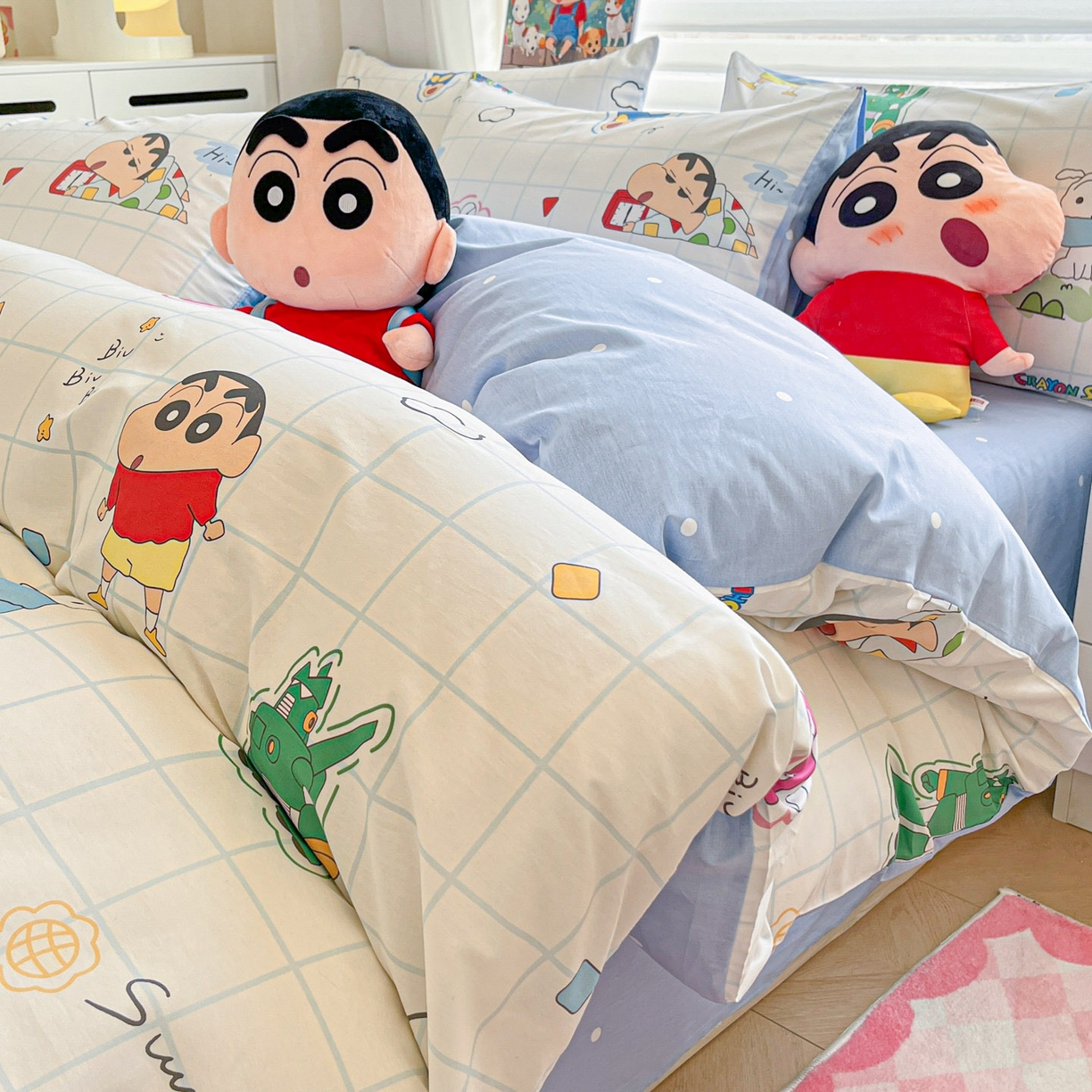 暮思家居 2026新款正版授权蜡笔小新全棉纯棉四件套系列 休闲小新