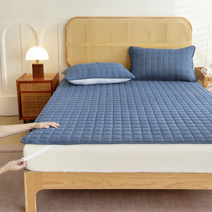 91家纺网 家纺一手货源 找家纺 （总）宇淳国际 2026新款纯色面包格防滑床垫