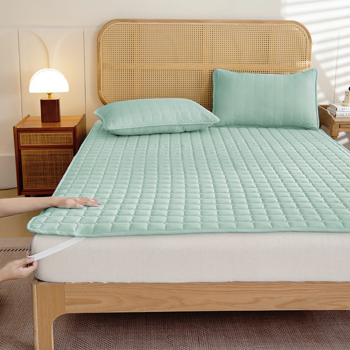 91家纺网 家纺一手货源 找家纺 （总）宇淳国际 2026新款纯色面包格防滑床垫