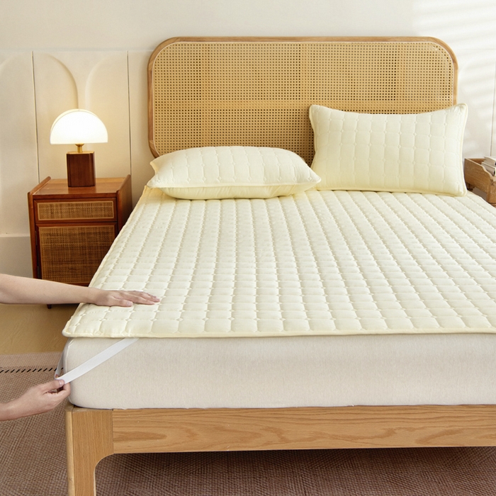 91家纺网 家纺一手货源 找家纺 （总）宇淳国际 2026新款纯色面包格防滑床垫