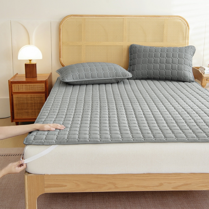 91家纺网 家纺一手货源 找家纺 （总）宇淳国际 2026新款纯色面包格防滑床垫