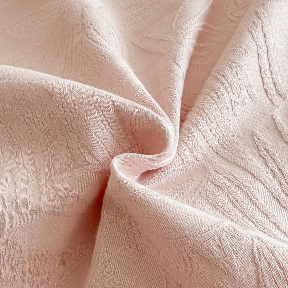 91家纺网 家纺一手货源 找家纺 眠博士 2026新款全棉纯棉水洗立体提花四件套 绵语-粉