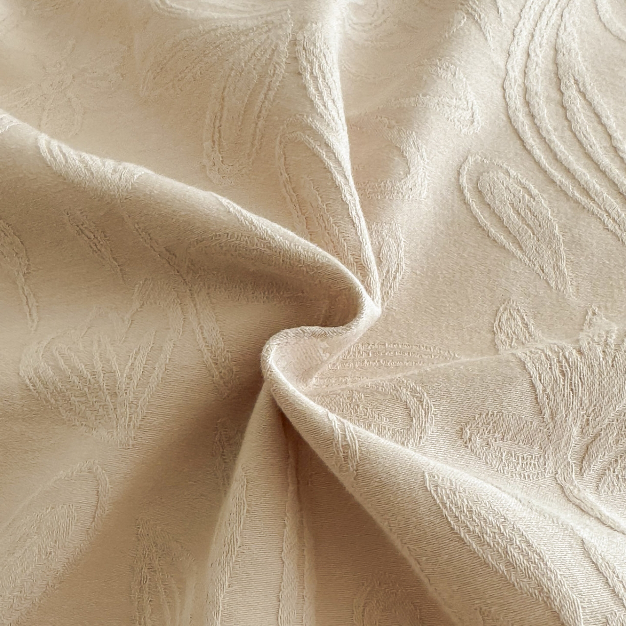 91家纺网 家纺一手货源 找家纺 眠博士 2026新款全棉纯棉水洗立体提花四件套 绵语-卡其