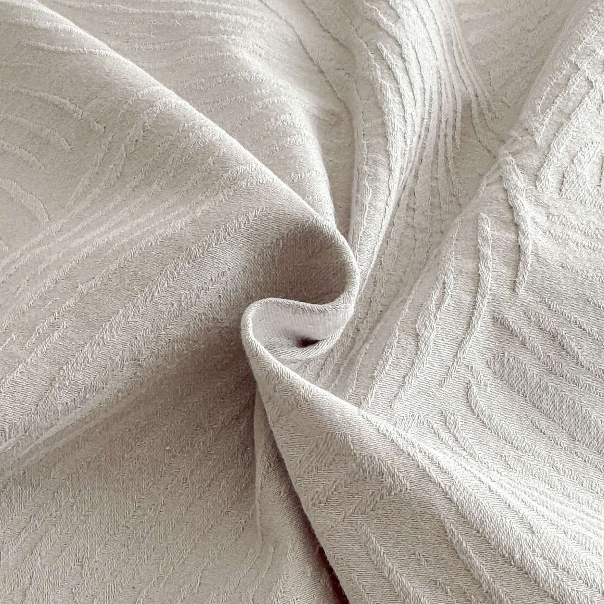 91家纺网 家纺一手货源 找家纺 眠博士 2026新款全棉纯棉水洗立体提花四件套 月岛弥生-灰