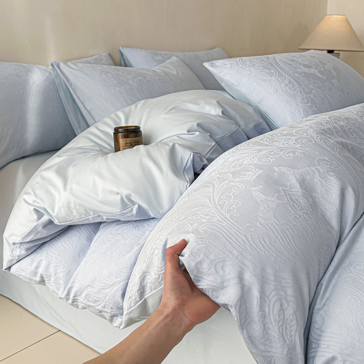 91家纺网 家纺一手货源 找家纺 （总）眠博士 2026新款全棉纯棉水洗立体提花四件套