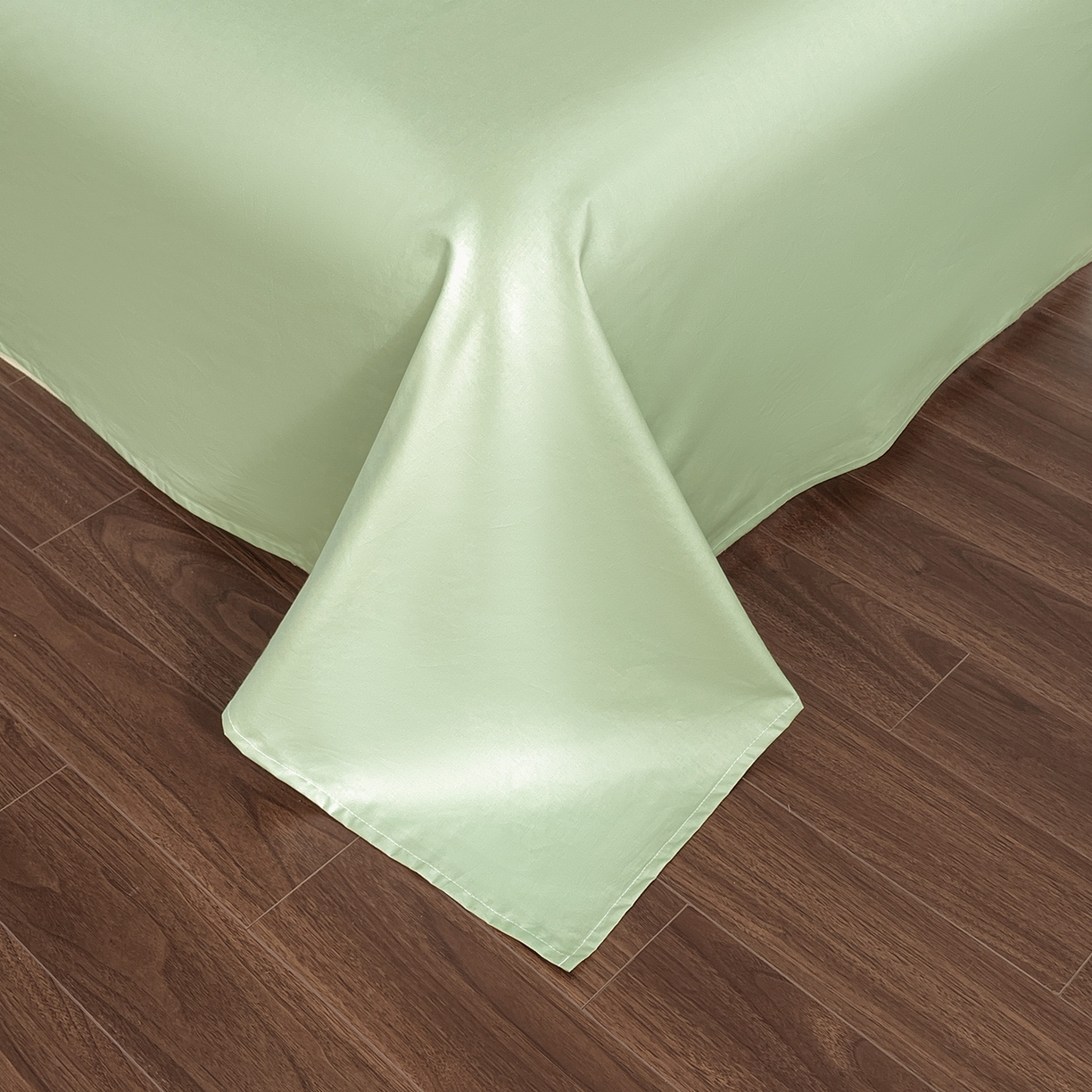 91家纺网 家纺一手货源 找家纺 羚羊语家纺 2026新款全棉法式赫本风花边四件套40支纯棉轻法式13372小清新喷气印花四件套被套床单床笠三件套 采薇南山