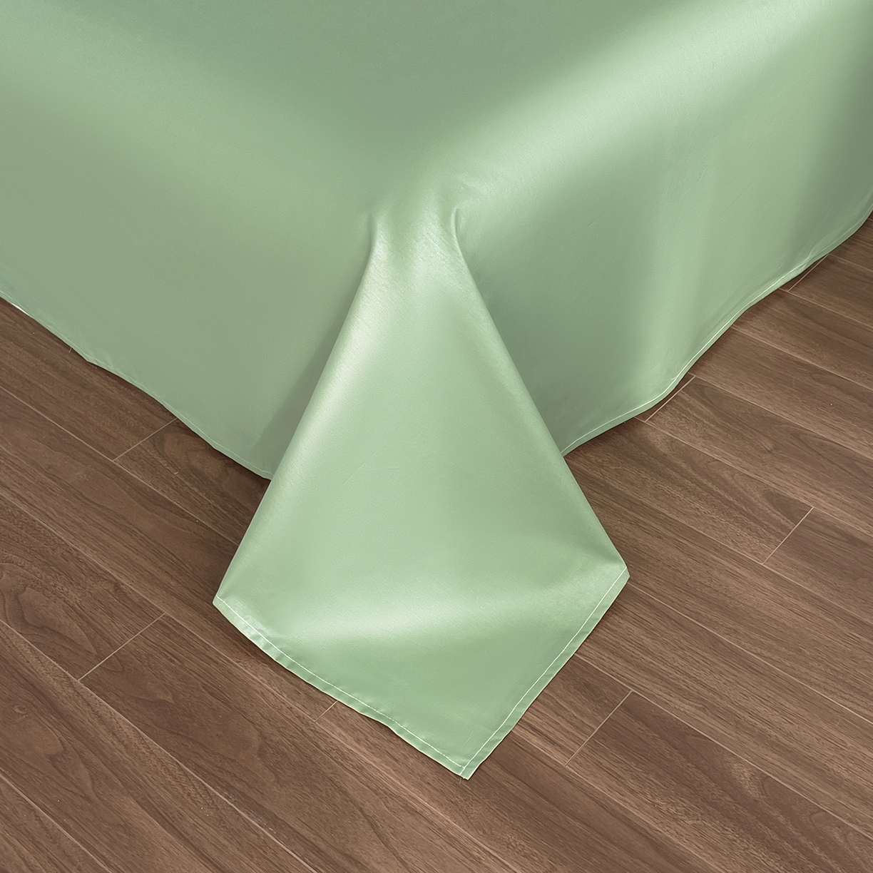 91家纺网 家纺一手货源 找家纺 羚羊语家纺 2026新款全棉法式赫本风花边四件套40支纯棉轻法式13372小清新喷气印花四件套被套床单床笠三件套 青禾枕梦