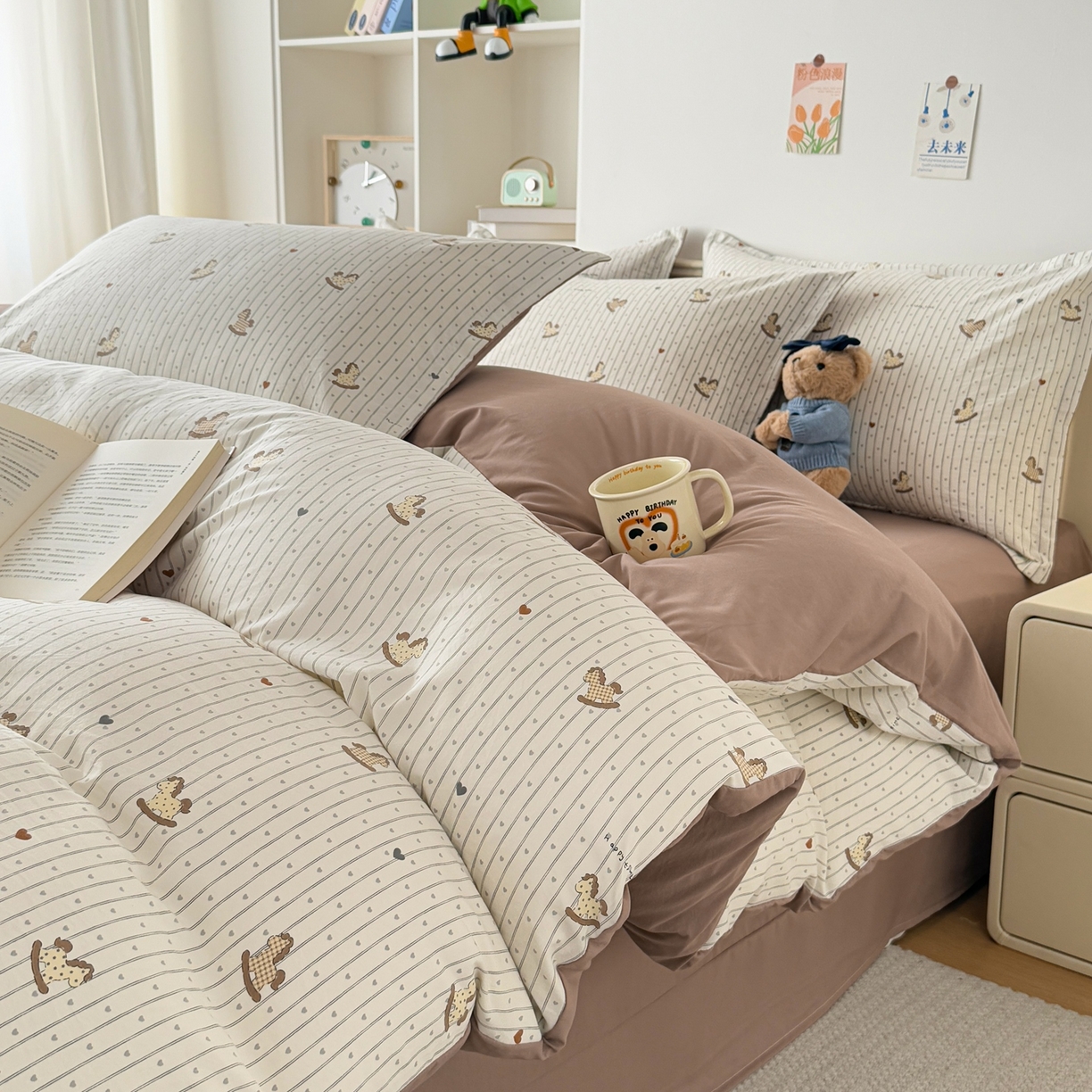 91家纺网 家纺一手货源 找家纺 （总）梦纤绒 2026新款高克重古法水洗棉四件套