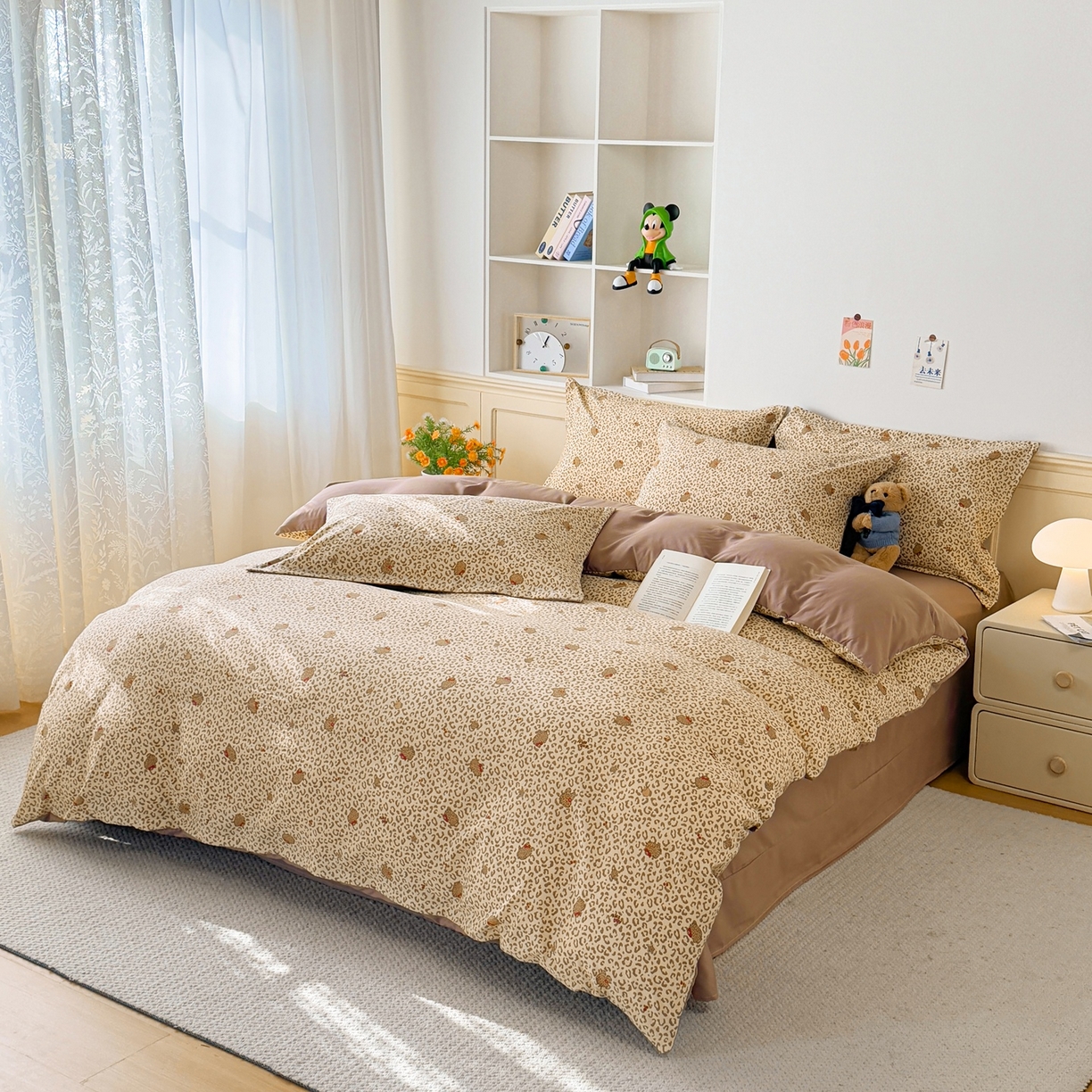 91家纺网 家纺一手货源 找家纺 （总）梦纤绒 2026新款高克重古法水洗棉四件套