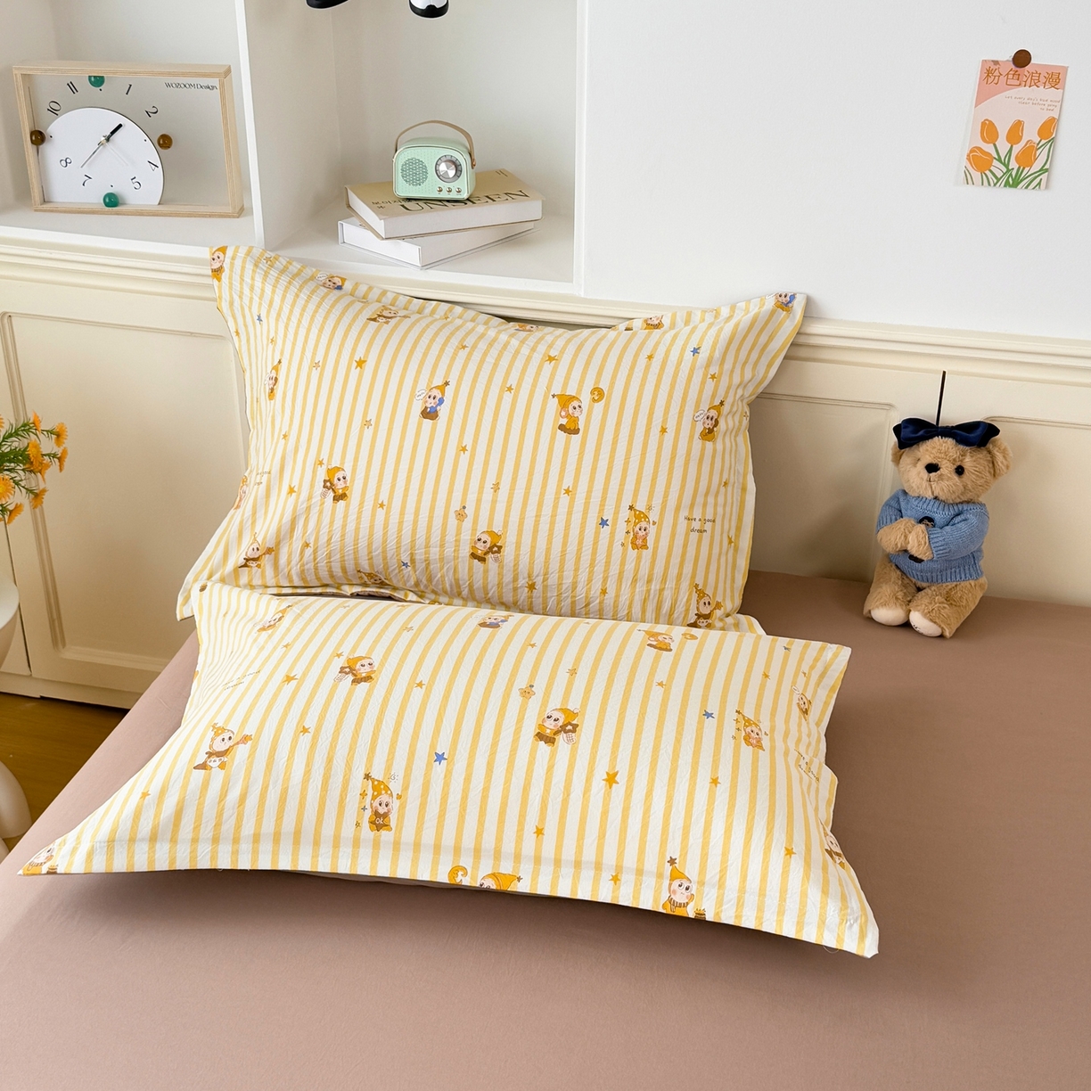 91家纺网 家纺一手货源 找家纺 梦纤绒 2026新款高克重古法水洗棉四件套 英伦戏影