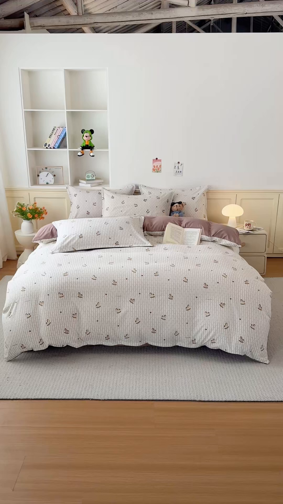 91家纺网 家纺一手货源 找家纺 梦纤绒 2026新款高克重古法水洗棉四件套 小马哒哒