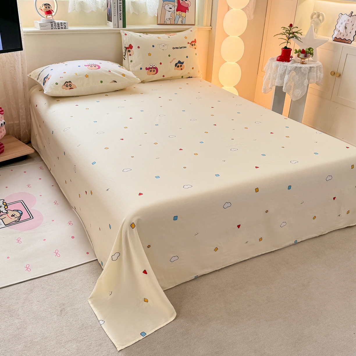 91家纺网 家纺一手货源 找家纺 （总）博雅 2026新款蜡笔小新纯棉全棉四件套