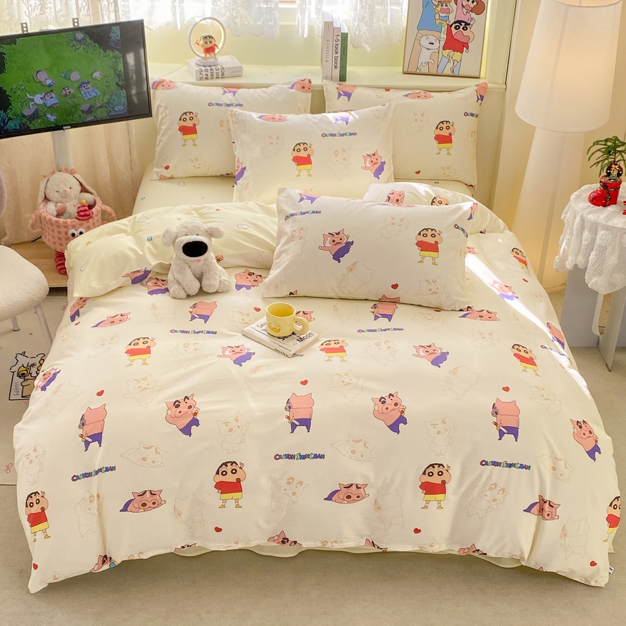 博雅 2026新款蜡笔小新纯棉全棉四件套 小版-左卫门蜡笔小新