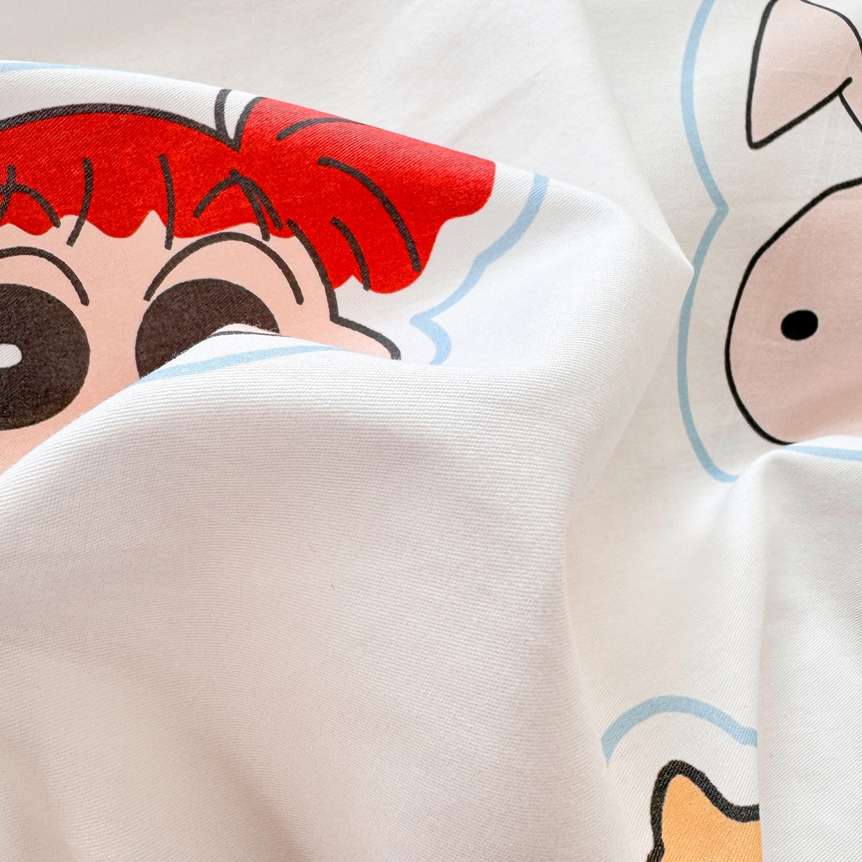 91家纺网 家纺一手货源 找家纺 博雅 2026新款蜡笔小新纯棉全棉四件套 小版-小兔蜡笔小新