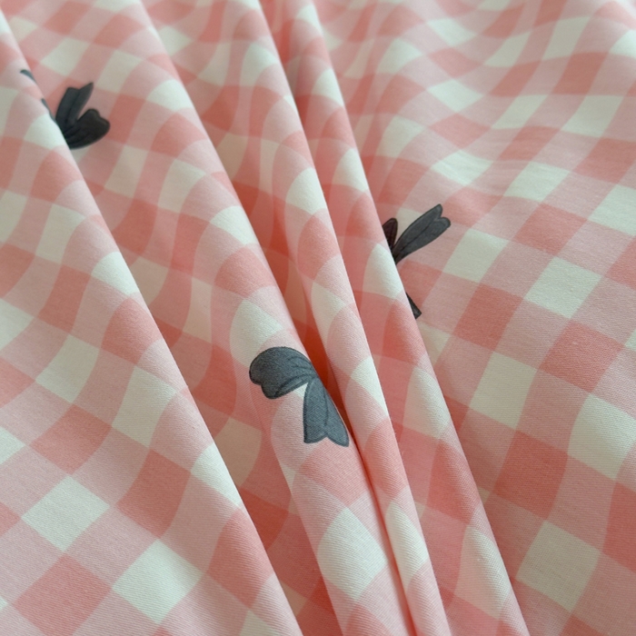 91家纺网 家纺一手货源 找家纺 铭博家纺 2026新款100%全棉纯棉四件套第一批 舒芙蕾-红