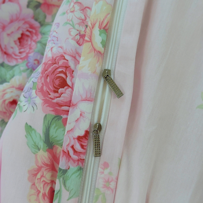 91家纺网 家纺一手货源 找家纺 铭博家纺 2026新款100%全棉纯棉四件套第一批 云舒花-粉