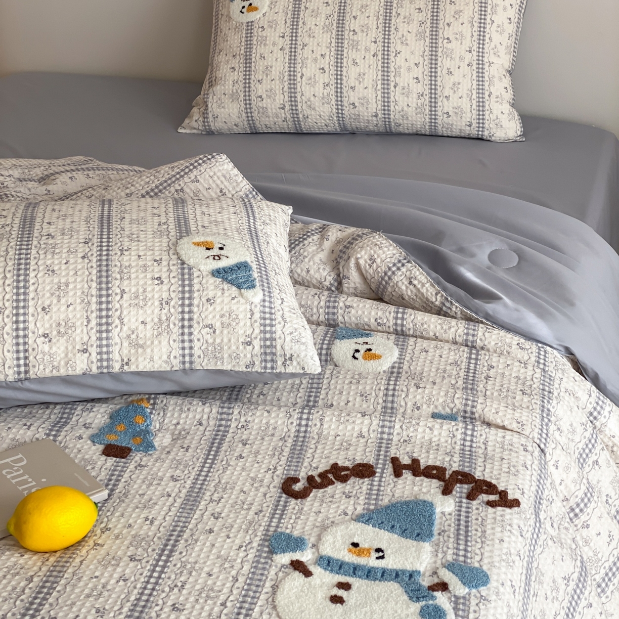 91家纺网 家纺一手货源 找家纺 （总）鸣升家纺 2026新款a类全棉华夫格贴布绣全棉夏被四件套空调被芯夏凉被棉花被