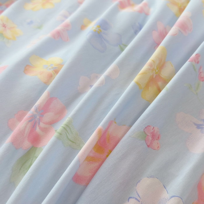 91家纺网 家纺一手货源 找家纺 铭博家纺 2026新款100%全棉纯棉单被套单品被套单件被套第一批 朵唯-蓝