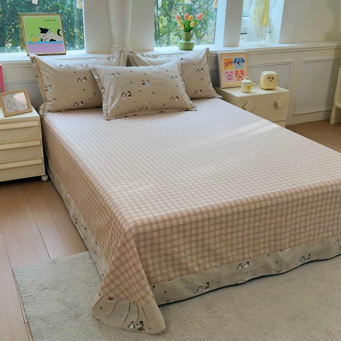 91家纺网 家纺一手货源 找家纺 铭博家纺 2026新款100%全棉纯棉单被套单品被套单件被套第一批 布莱克-咖