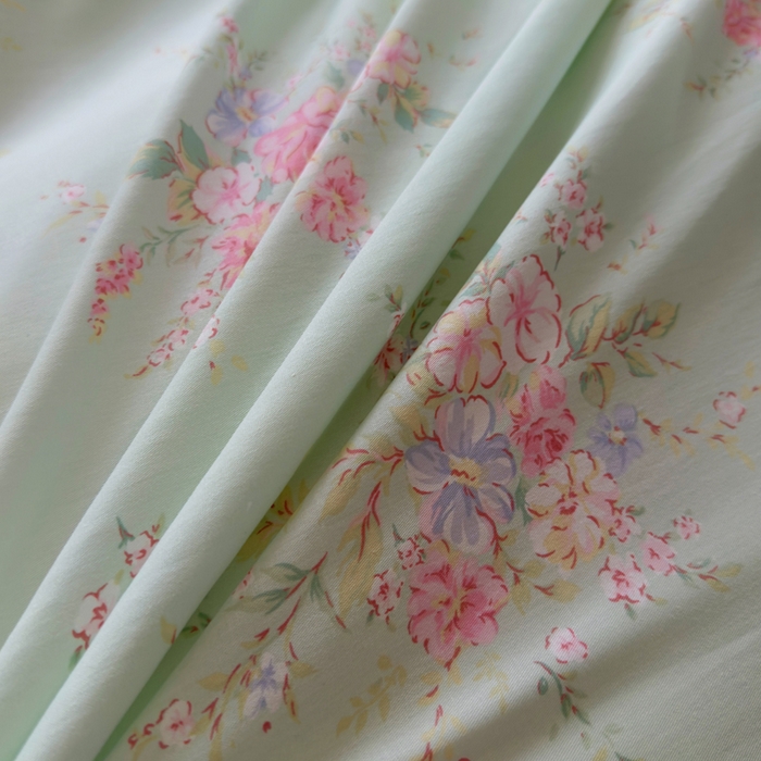 91家纺网 家纺一手货源 找家纺 铭博家纺 2026新款100%全棉纯棉单被套单品被套单件被套第一批 江南小调-绿