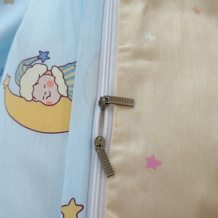 91家纺网 家纺一手货源 找家纺 铭博家纺 2026新款100%全棉纯棉单被套单品被套单件被套第一批 元气精灵-蓝