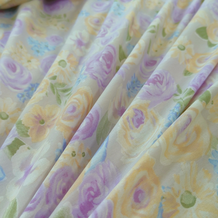 91家纺网 家纺一手货源 找家纺 铭博家纺 2026新款100%全棉纯棉单被套单品被套单件被套第一批 花开似锦-紫