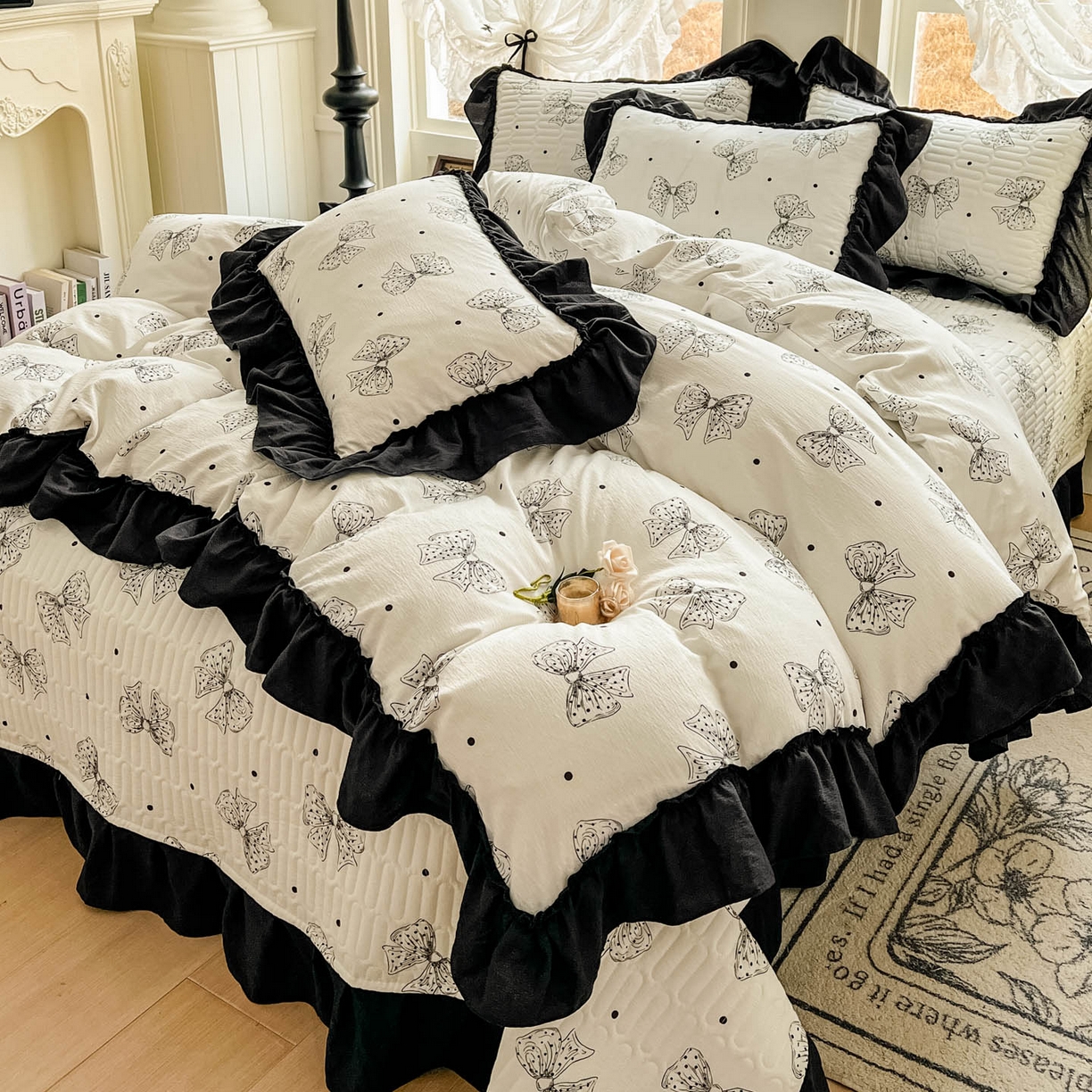 91家纺网 家纺一手货源 找家纺 （总）美梦家纺 2026新款赫本风云感棉床盖四件套