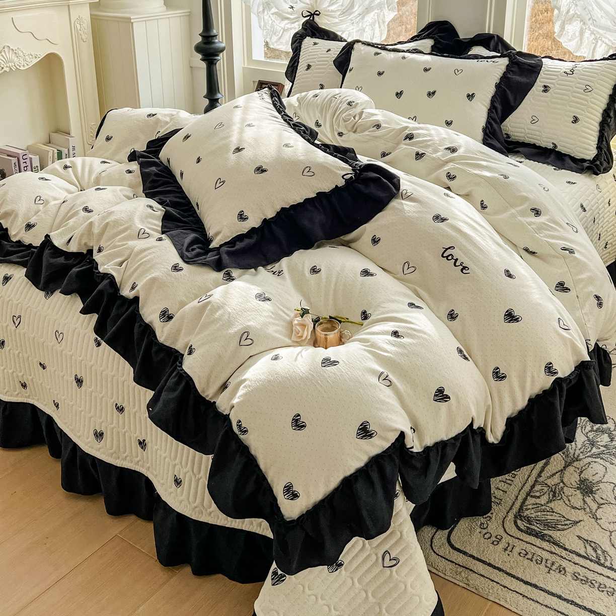 91家纺网 家纺一手货源 找家纺 （总）美梦家纺 2026新款赫本风云感棉床盖四件套