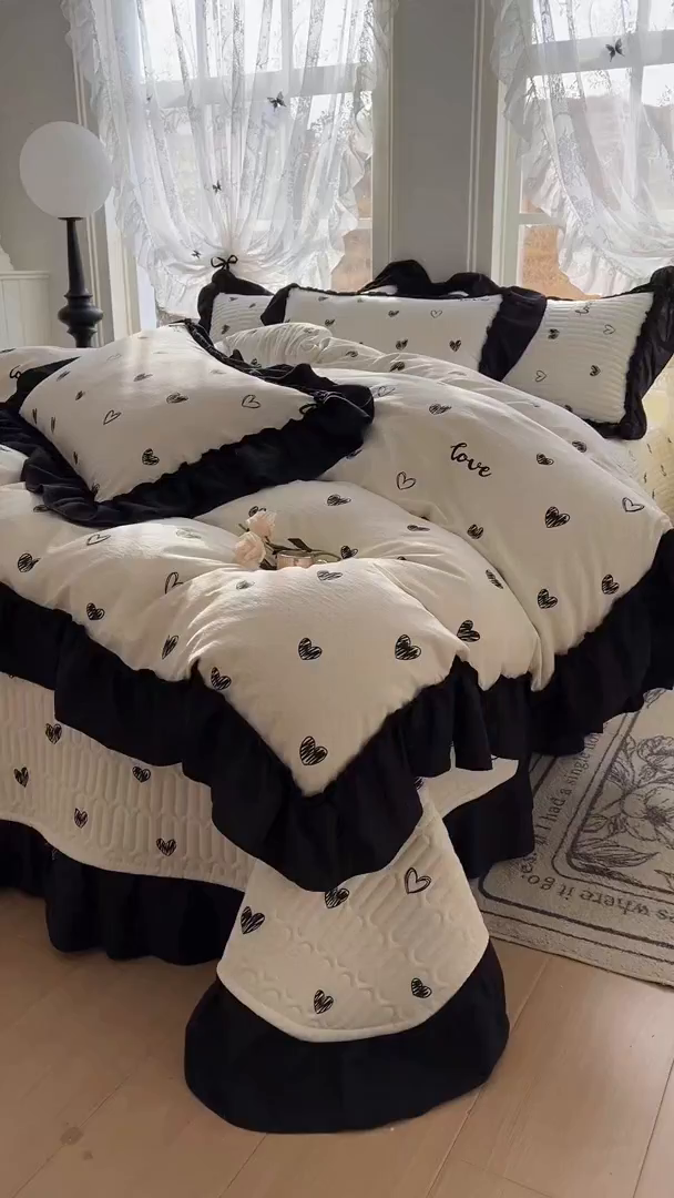 91家纺网 家纺一手货源 找家纺 （总）美梦家纺 2026新款赫本风云感棉床盖四件套