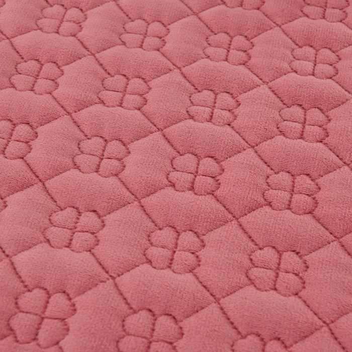 91家纺网 家纺一手货源 找家纺 优家居工厂店 2026新款240克高克重牛奶绒韩版刺绣花牛奶绒夹棉床盖四件套 栀子花-豆沙