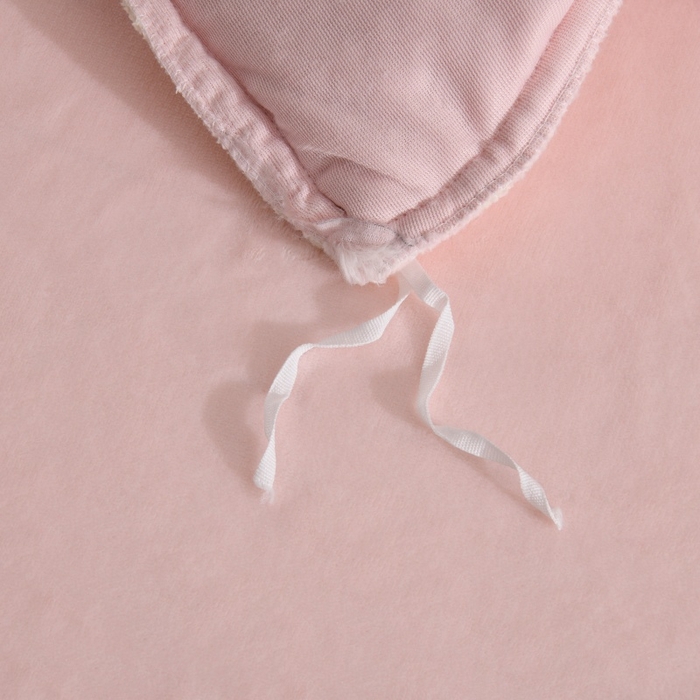 91家纺网 家纺一手货源 找家纺 优家居工厂店 2026新款加厚兔毛绒四件套 水波兔-粉