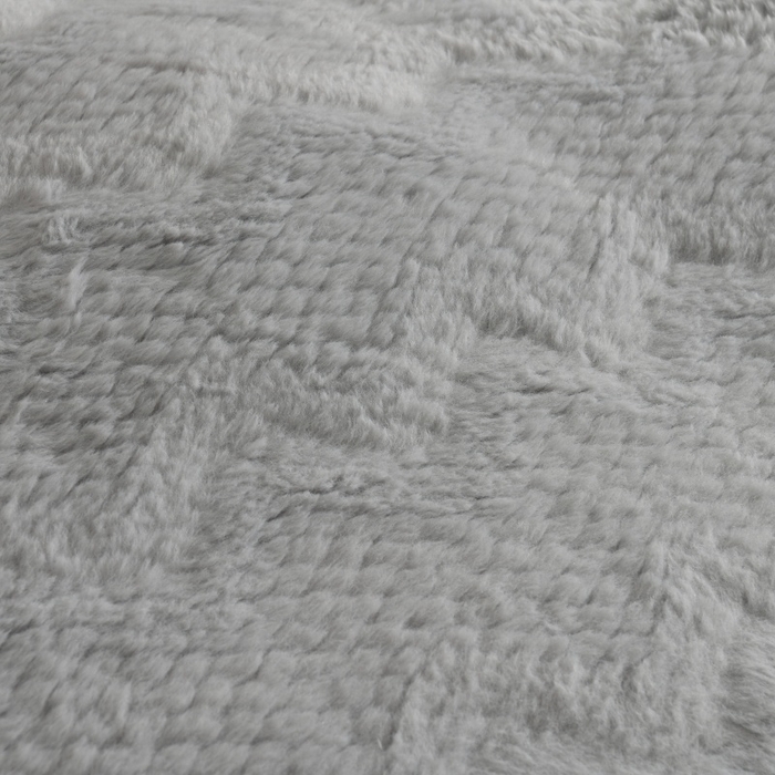 91家纺网 家纺一手货源 找家纺 优家居工厂店 2026新款加厚兔毛绒四件套 水波兔-灰