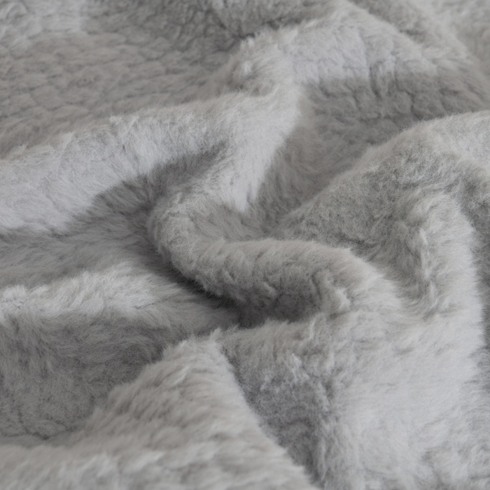 91家纺网 家纺一手货源 找家纺 优家居工厂店 2026新款加厚兔毛绒四件套 水波兔-灰