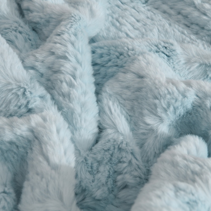 91家纺网 家纺一手货源 找家纺 优家居工厂店 2026新款加厚兔毛绒四件套 水波兔-蓝