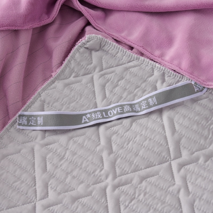 91家纺网 家纺一手货源 找家纺 优家居工厂店 2026新品240克高克重牛奶绒韩版牛奶绒夹棉床裙四件套床裙三件套直播热款-东方韵 东方韵-紫色