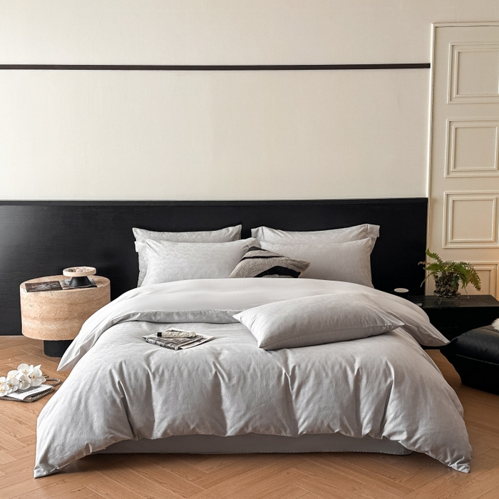 91家纺网 家纺一手货源 找家纺 （总）涵美人家纺 2025新款长绒棉真50双股高支全棉提花四件套纯棉